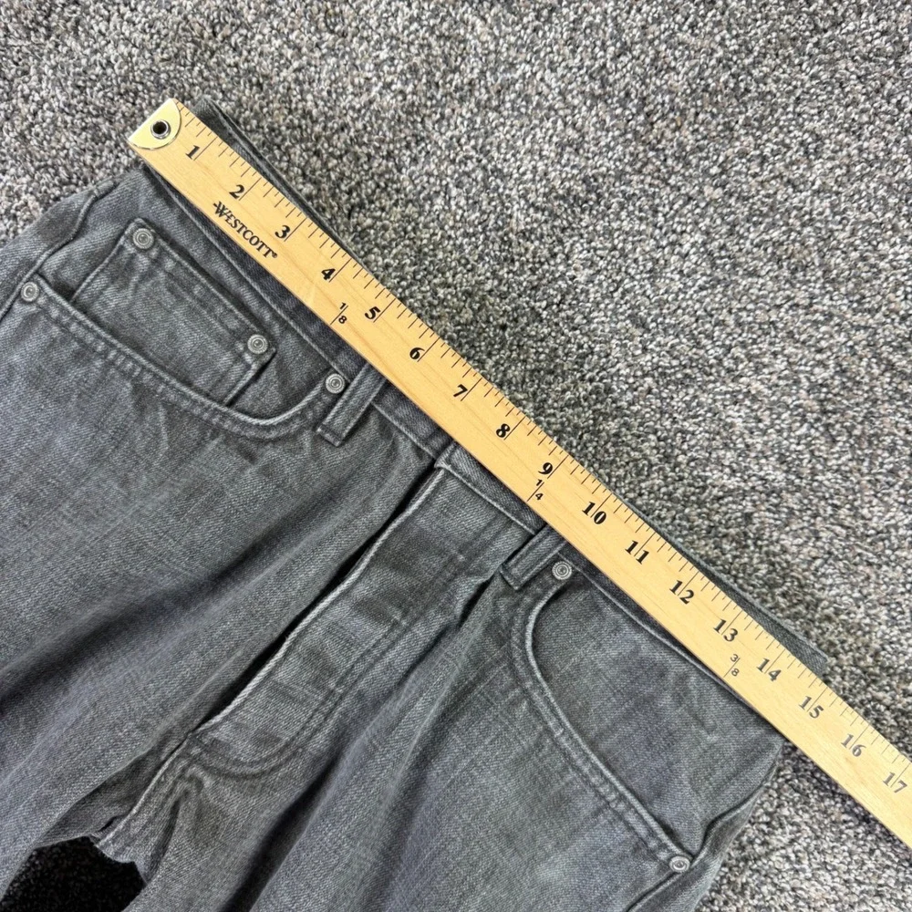 Gustin California Straight Raw Selvedge Denim Jeans Grey Men 33 Casual Work Pant